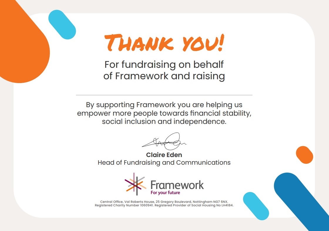 Fundraising certificate